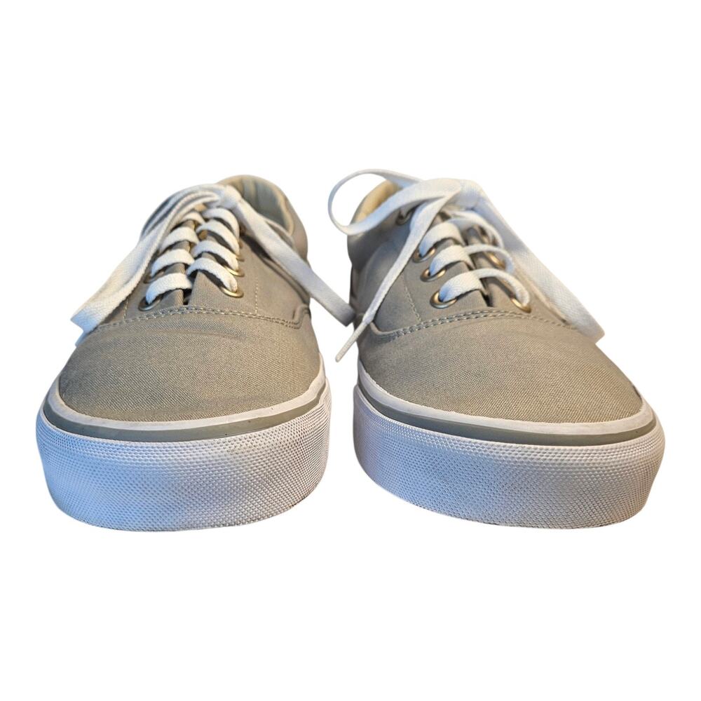 POLO RALPH LAUREN Men's 11 Keaton Shoes Sneakers Soft Gray Canvas Pony Logo - Picture 3 of 9